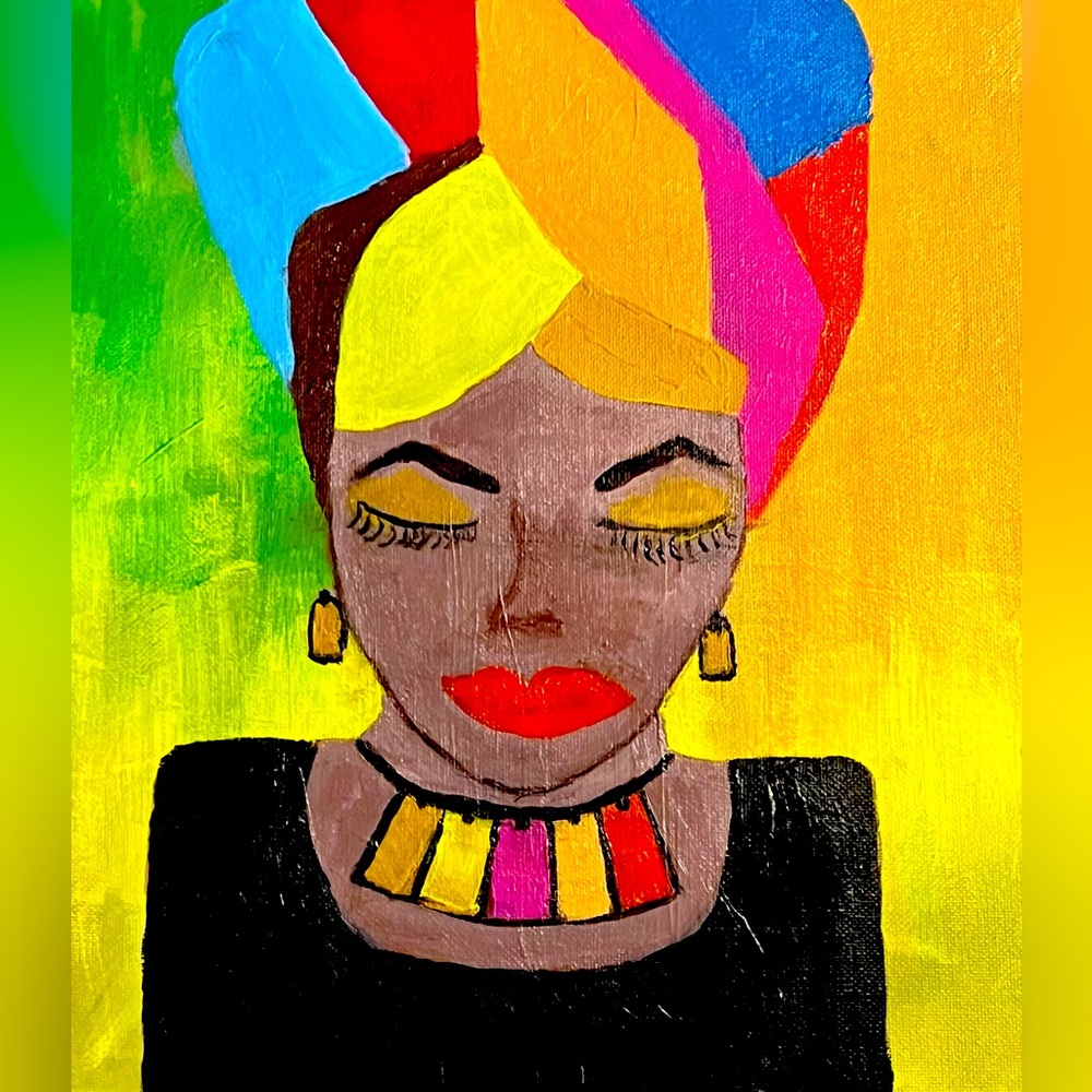 “The Pride of Our Culture” is an original signed painting on canvas board 12x12”